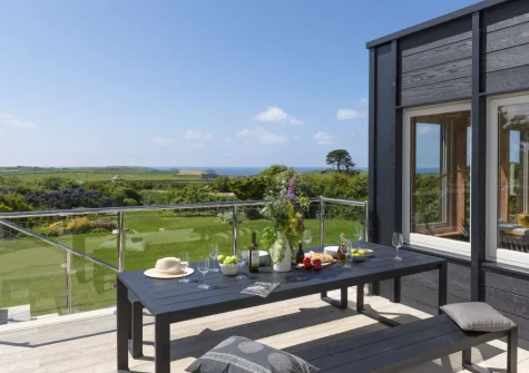 The patio & alfresco dining area at Westaway House, Trelights