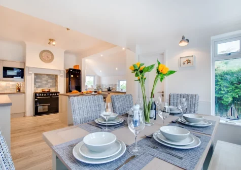The dining area at Westhaven, Trevone