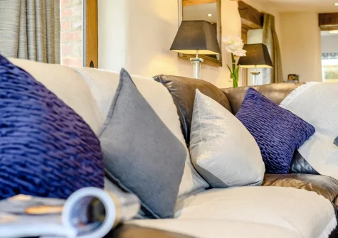 The living area at Weston Farm Barn, East Knowstone