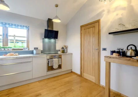 The kitchen at Weston Farm Barn, East Knowstone