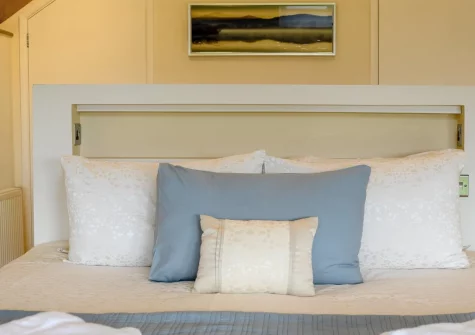 The bedroom at Weston Farm Barn, East Knowstone