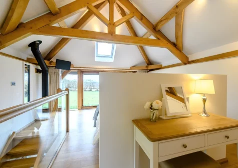 The bedroom at Weston Farm Barn, East Knowstone