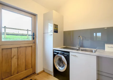 The utility room at Weston Farm Barn, East Knowstone