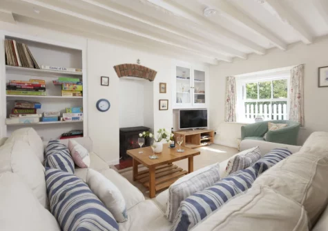 The living room at Westover Cottage, St Mawes