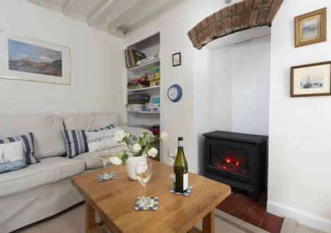 The living room at Westover Cottage, St Mawes