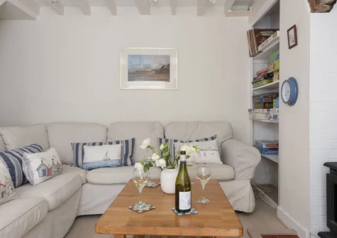 The living room at Westover Cottage, St Mawes