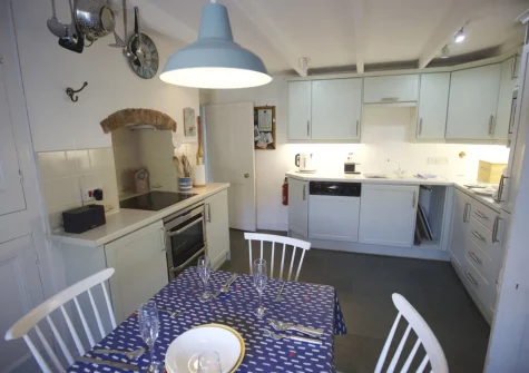 The kitchen & dining area at Westover Cottage, St Mawes