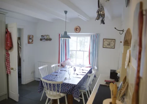 The dining area at Westover Cottage, St Mawes