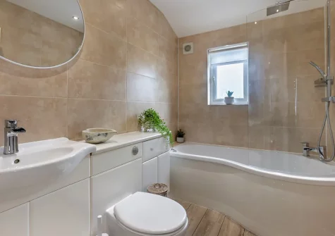 The bathroom at Westward Breakwater, Westward Ho!