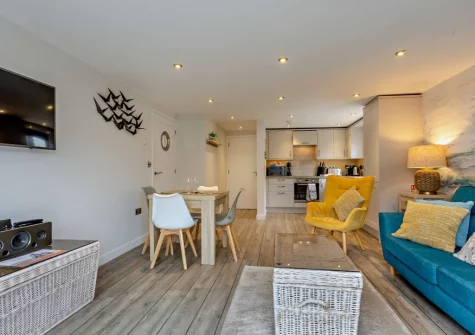 The living & dining area at Westward Pebbleridge, Westward Ho!