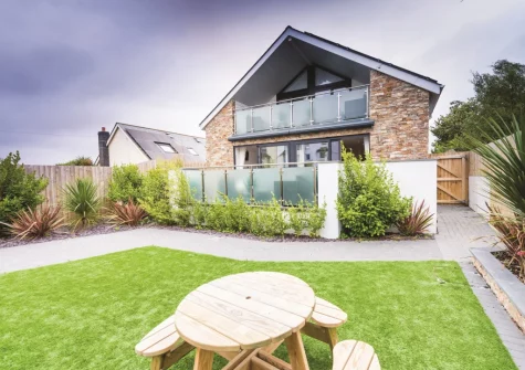 The enclosed garden at Westward Pebbleridge, Westward Ho!