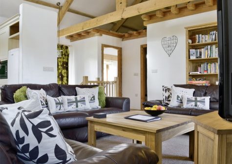 The living area at What a Beauty, Higher Churchtown Farm, Tresmeer