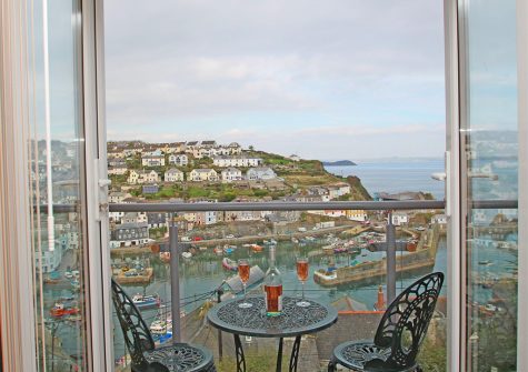 Bedroom #1 balcony at Wheal Kendall, Mevagissey