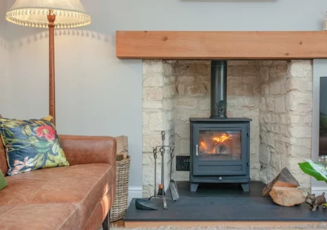 The living area at Wheelwright Cottage, Branscombe