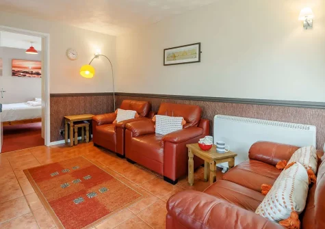 The living area at White Cloud Cottage, Brixham
