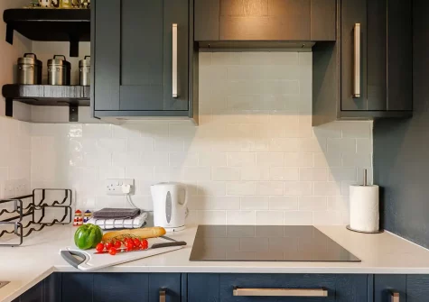 The kitchen at White Cloud Cottage, Brixham