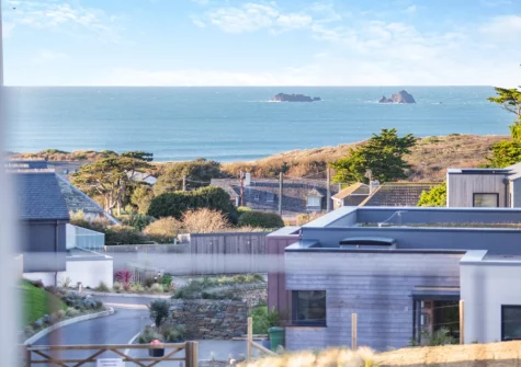 The view from the balcony & outdoor sitting area at White Dunes, Constantine Bay