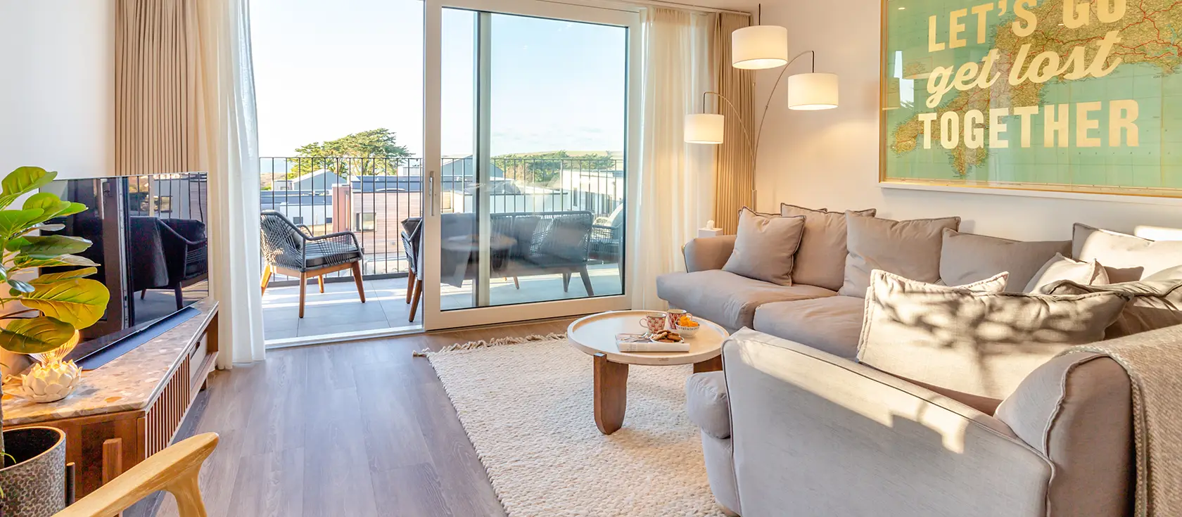 White Dunes, Constantine Bay is a luxurious three-bedroom apartment with panoramic bay views, perfect for families seeking seaside bliss. Enjoy contemporary comfort, large outdoor spaces, & direct beach access to create amazing holiday memories.