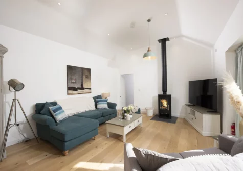 The living area at Whitewood, Carnhell Green