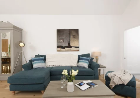 The living area at Whitewood, Carnhell Green