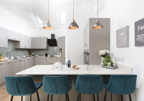 The kitchen at Whitewood, Carnhell Green