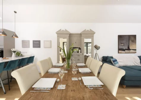 The dining area at Whitewood, Carnhell Green