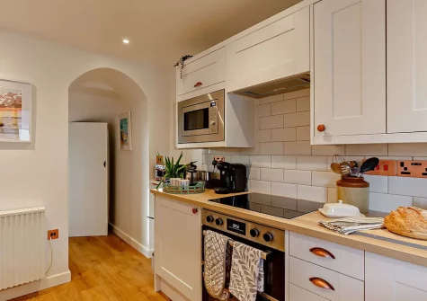 The kitchen at Wild Rose Cottage, Illogan