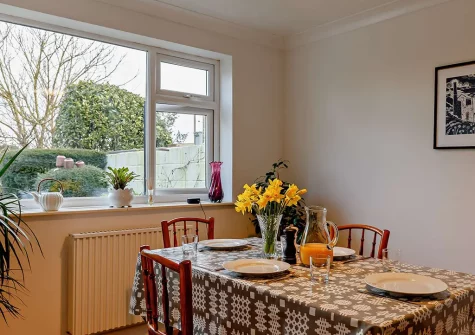The dining room at Wild Rose Cottage, Illogan