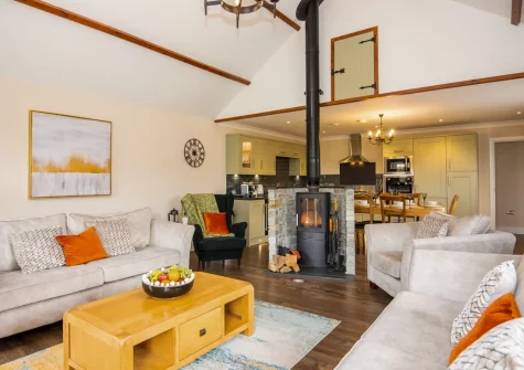 The living area at Wildflower Cottage, Westward Ho!