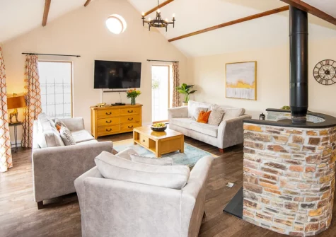 The living area at Wildflower Cottage, Westward Ho!