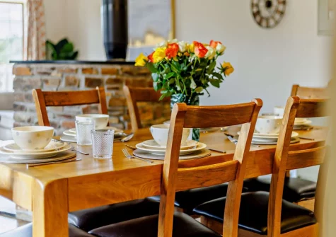 The dining area at Wildflower Cottage, Westward Ho!