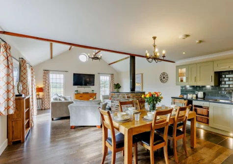 The dining area at Wildflower Cottage, Westward Ho!