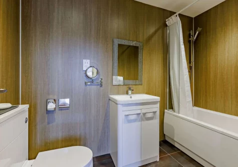 Bedroom #3 en-suite bathroom at Wildflower Cottage, Westward Ho!