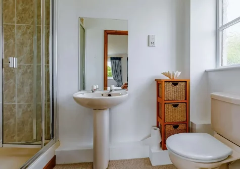 Bedroom #1 en-suite shower room at Wildwood, Bude