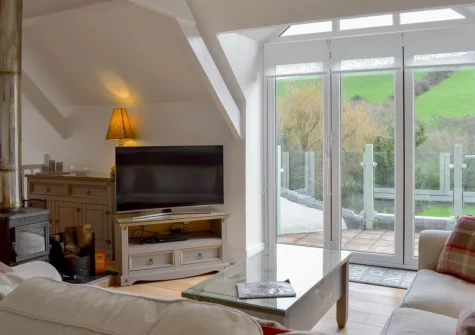 The living area at Willow Barn, Polmassick