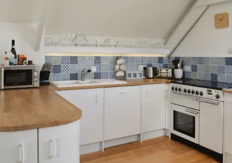 The kitchen at Willow Barn, Polmassick