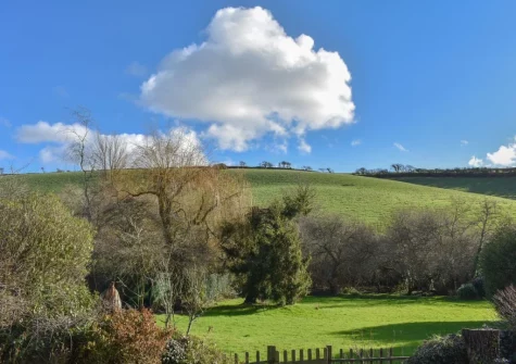 The view over the garden & grounds at Willow Barn, Polmassick