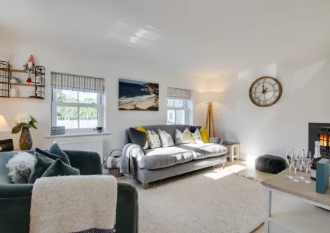 The living room at Willow Cottage, St Merryn