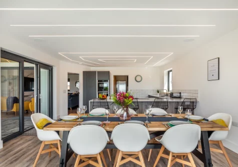 The dining area at Windmill View, Trevone