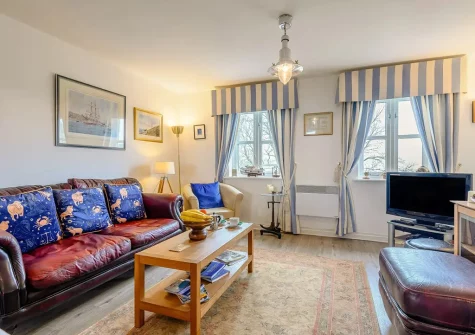 The living area at Windward Cottage, Hillhead