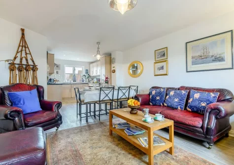 The living area at Windward Cottage, Hillhead