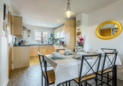 The kitchen & dining area at Windward Cottage, Hillhead