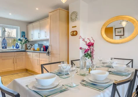 The dining area at Windward Cottage, Hillhead