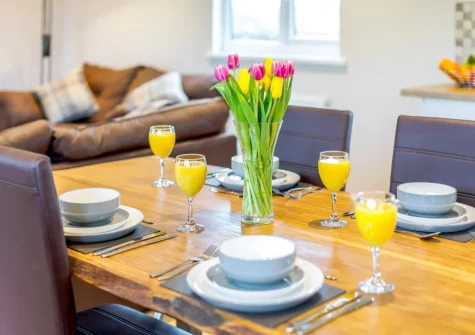 The dining area at Windwhistle Lodge, South Molton