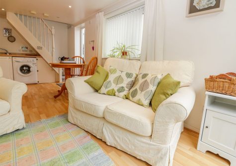The living area at Wisteria Cottage, Exmouth