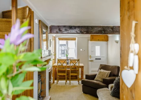 The living area at Wisteria Cottage, Topsham