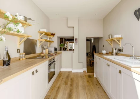 The kitchen at Wisteria Cottage, Topsham