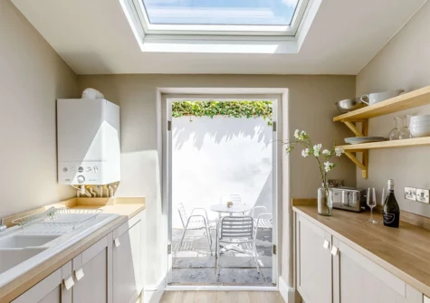 The kitchen at Wisteria Cottage, Topsham