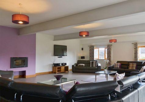 The living area at Wisteria House, Higher Poulston, Halwell