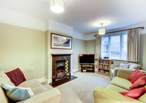 The living room at Withycombe, Beer